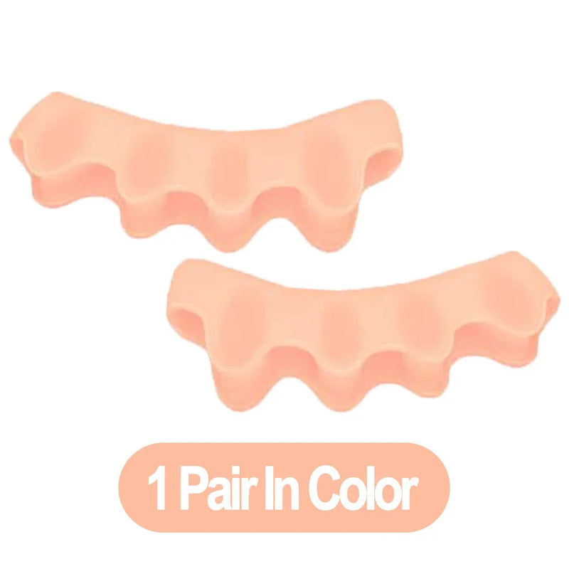 Soft Silicone Toe Separators for Bunion Relief & Foot Alignment