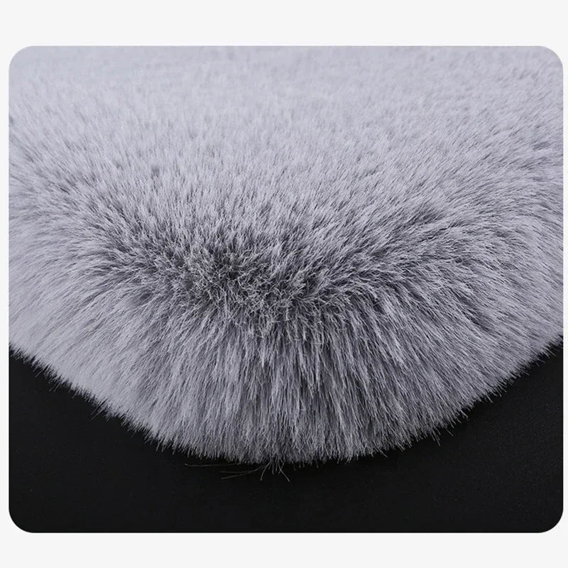 Plush Rabbit Fur Car Seat Cushion