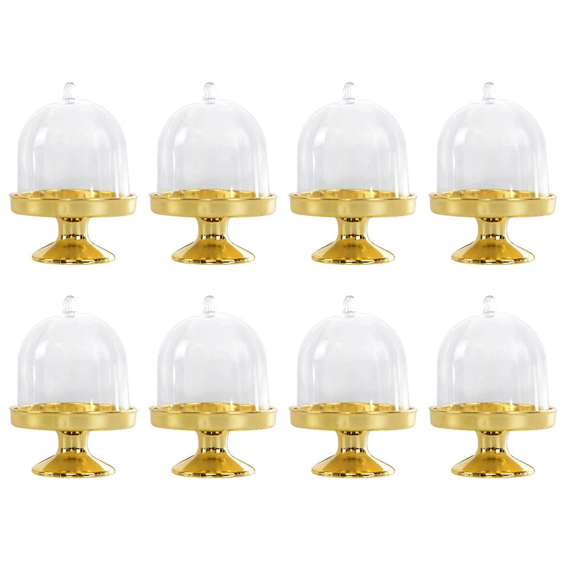 Mini Candy Cupcake Stand Holder with Clear Dome Lid