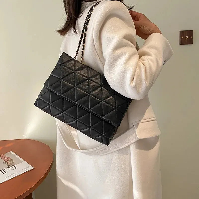 Embroidered Plaid Crossbody Bag