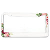 Floral Aluminum License Plate Frame with Slim Design