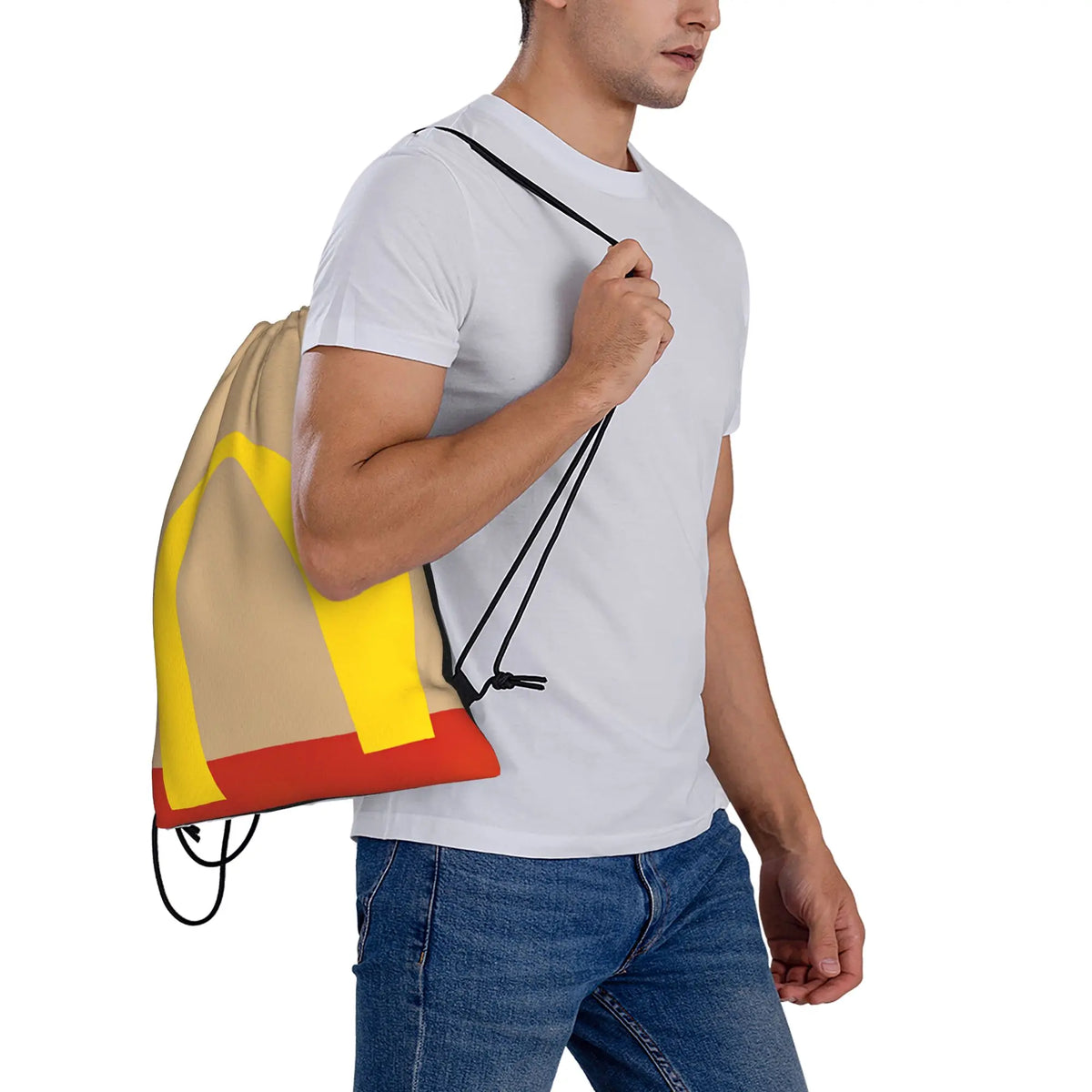 Recycled Kraft Paper Drawstring Backpack