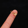 Surgical Steel Dangle Nose Stud with CZ Heart & Crown