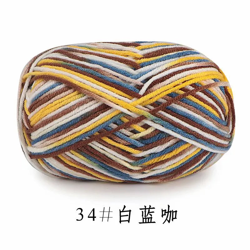 Section-Dyed Milk Cotton Yarn for Knitting and Crochet