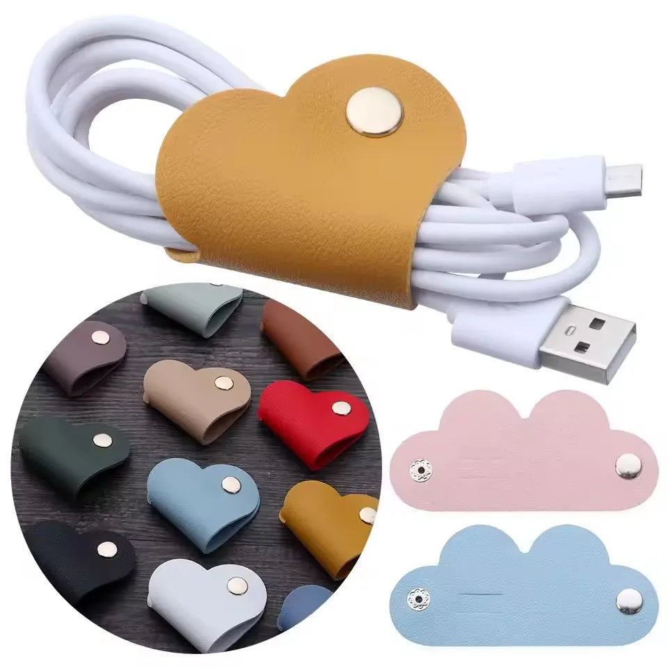 Durable Leather Cable Protectors for Charging Cords