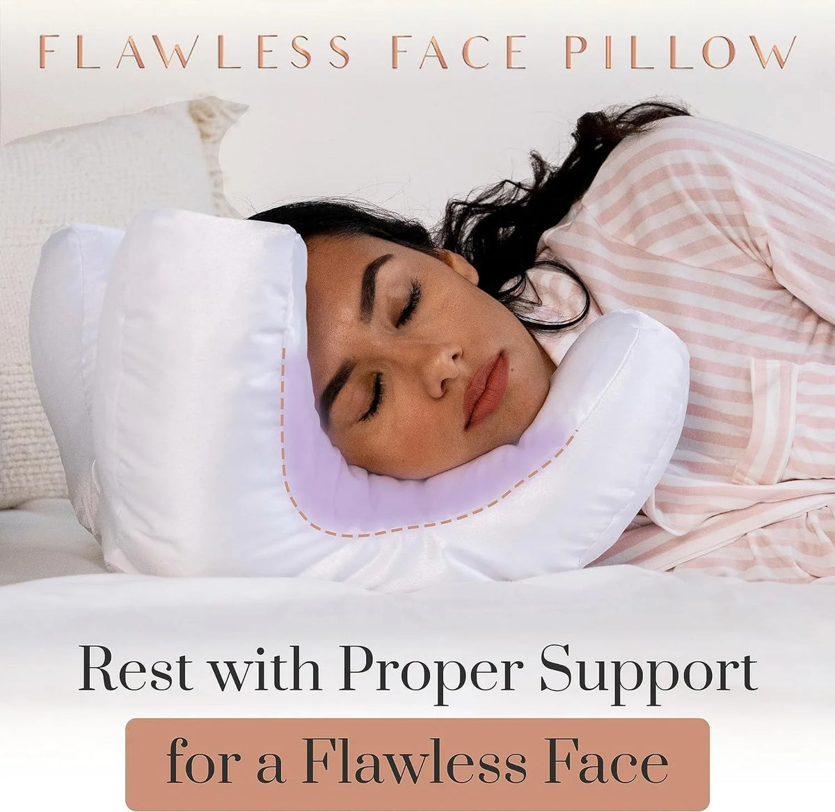 Satin Anti-Wrinkle Beauty Pillow with Cervical Support