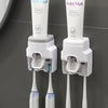 Automatic Wall-Mounted Toothpaste Dispenser with Brush Holder