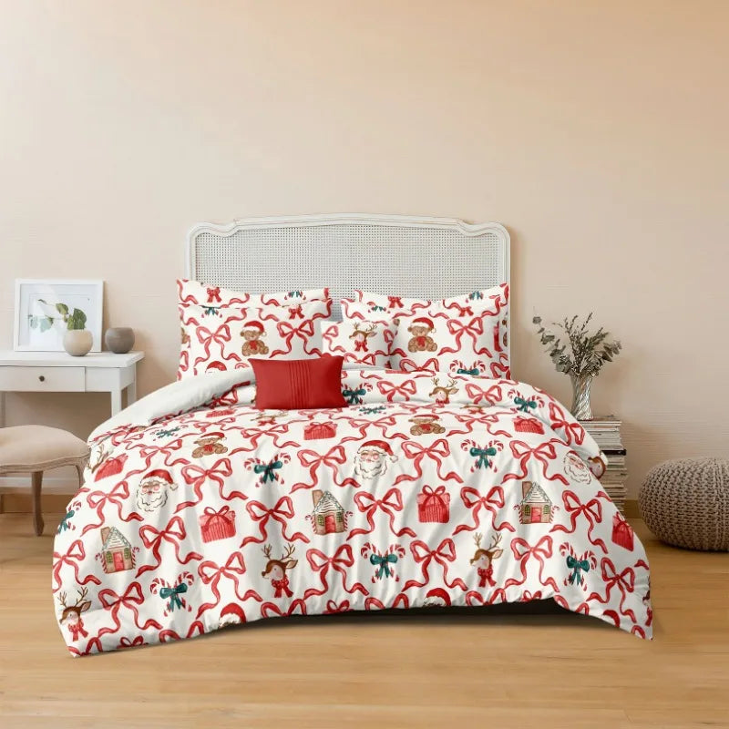 Festive Christmas Duvet Cover Set with Pillowcases
