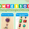 Montessori Wooden Busy Board with LED Switch Controls