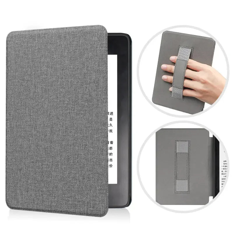 Premium Leather Case for Kindle Paperwhite (2024) with Hand Strap & Auto Sleep/Wake