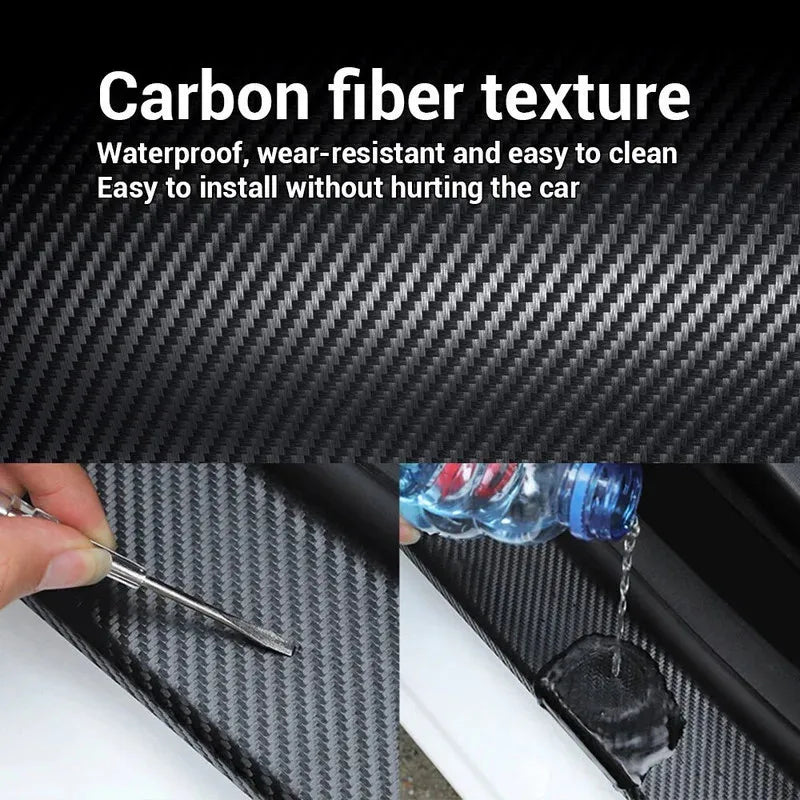 3D Carbon Fiber Car Door Edge & Bumper Protector Film