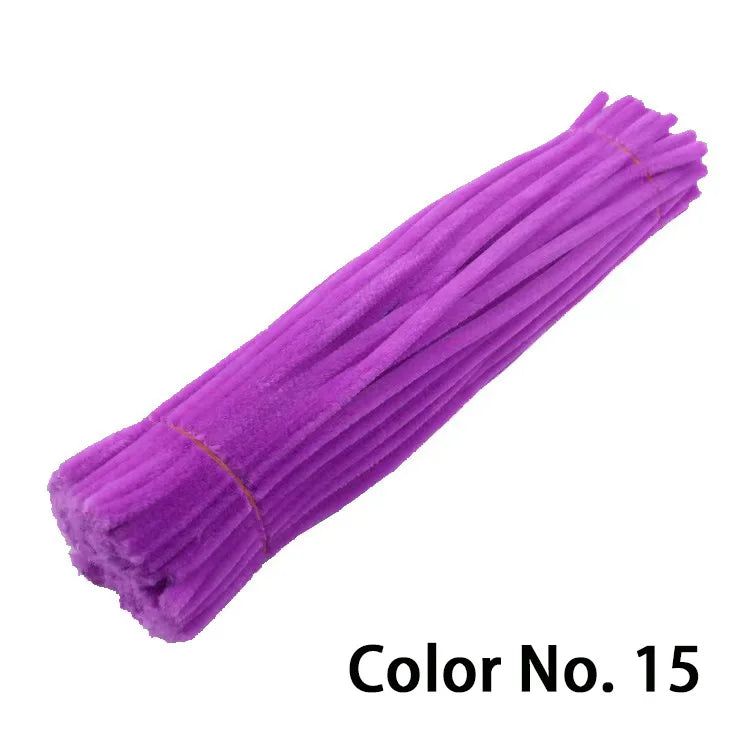 Purple chenille craft stems for DIY projects, Color No. 15