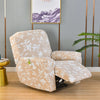 Printed Recliner Cover with Side Pocket — 4-Piece Set