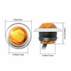 3/4 Inch Round Amber LED Side Marker Lights with Chrome Bezel (Set of 20)