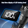 Rechargeable LED Flashlight with LCD Display and Zoom