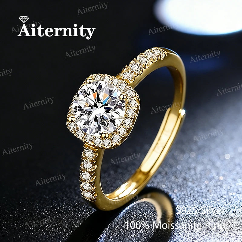D-Color Moissanite Solitaire Ring in 925 Sterling Silver