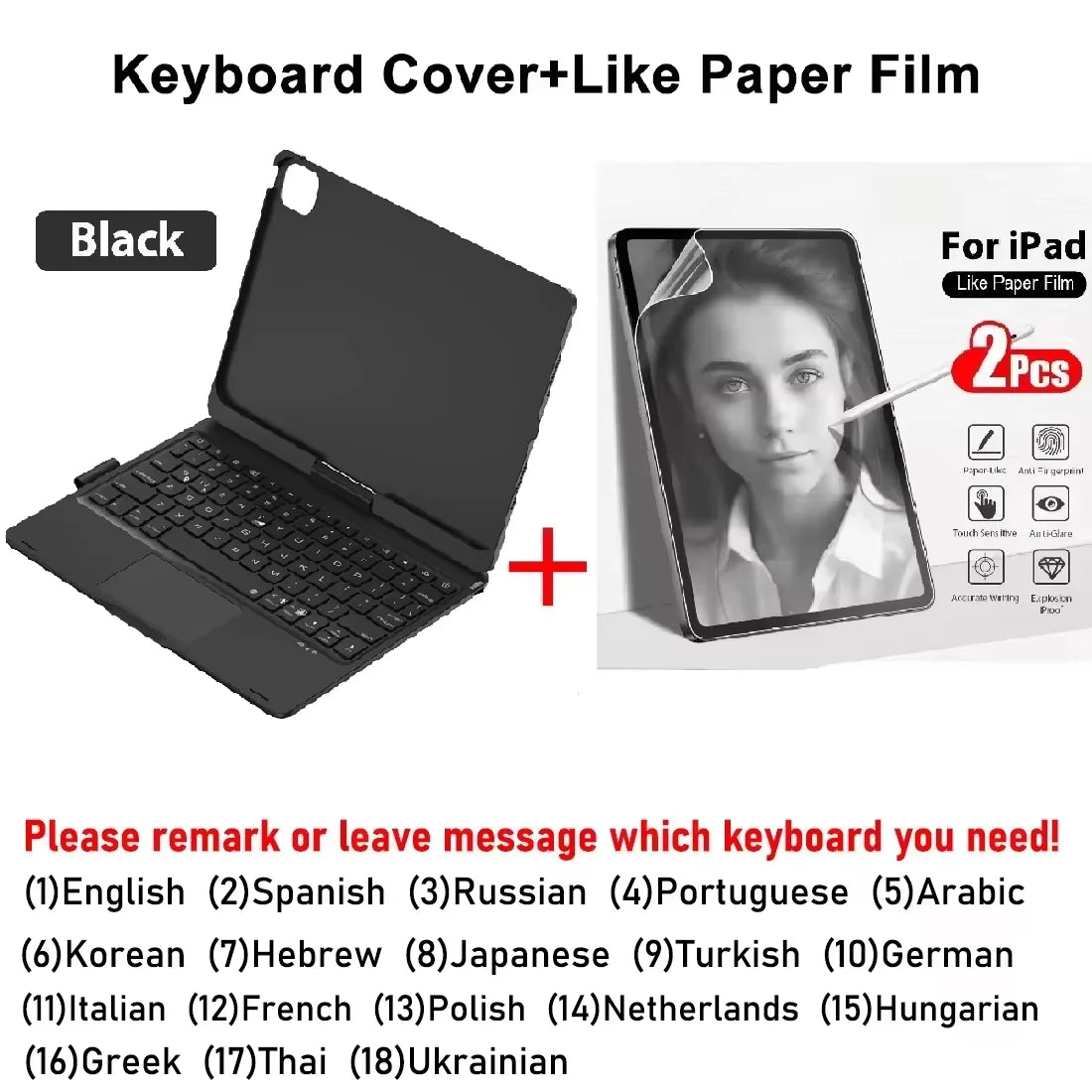 360° Rotating iPad Keyboard Case with Touchpad