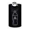 Black extra-large foldable laundry basket with padded handles.