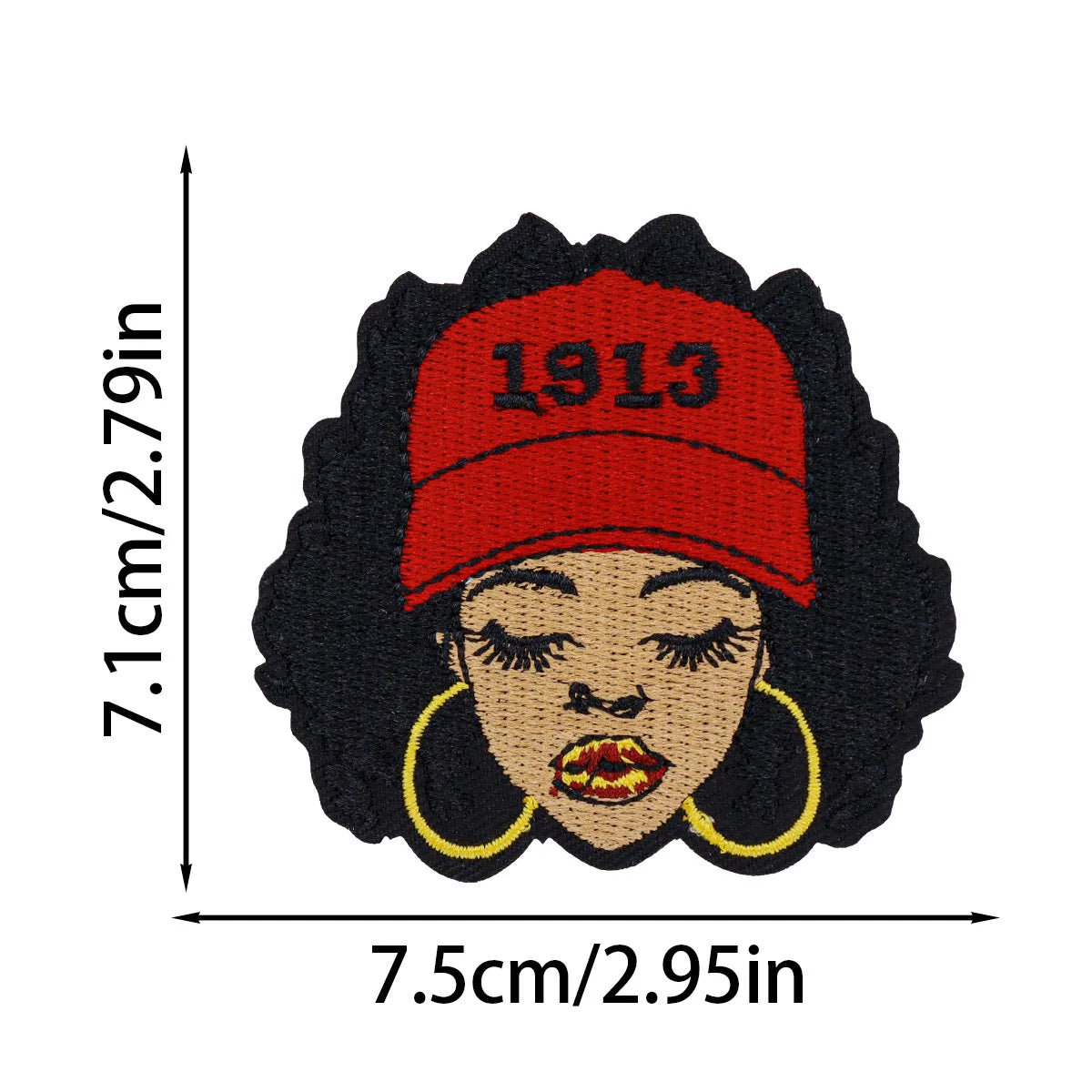 Embroidered Iron-On Patch – Stylish Black Queen Design