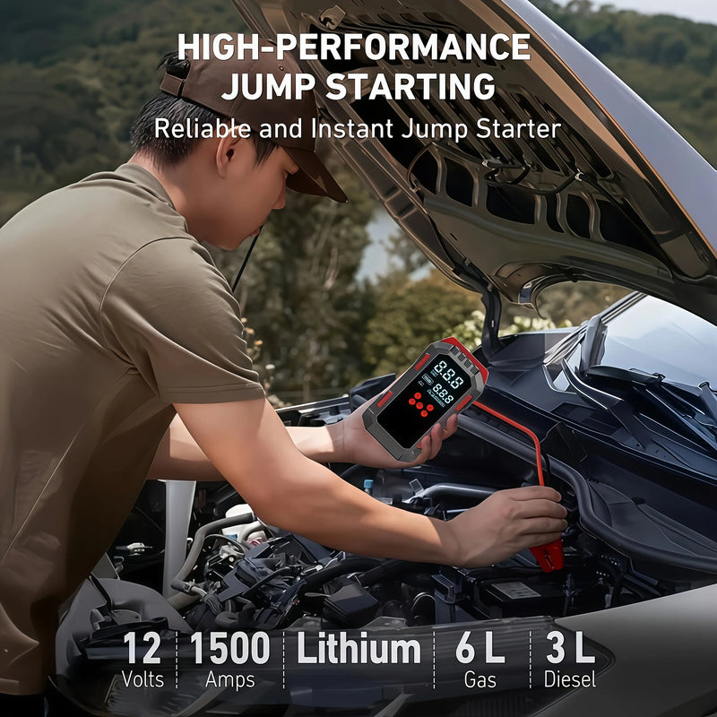 Portable Car Jump Starter & Tire Inflator Combo