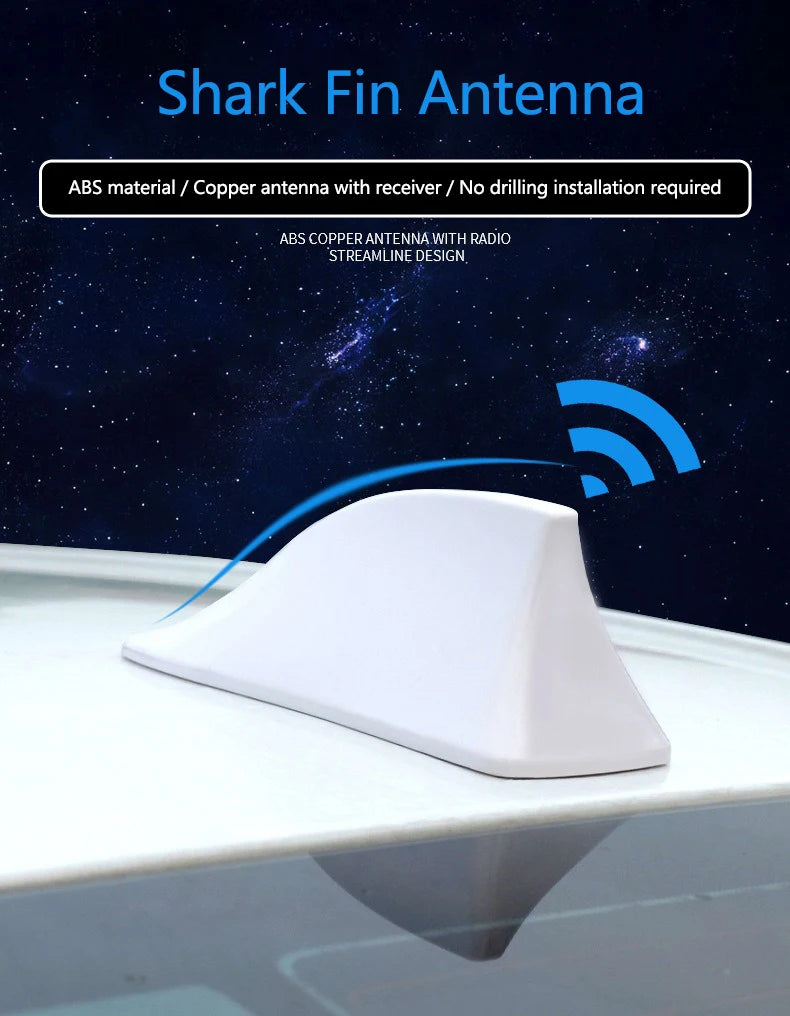 Shark Fin Car Antenna with FM/AM Signal Booster