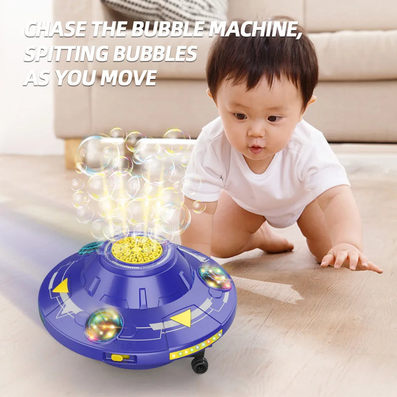 Automatic UFO Bubble Machine with LED Lights