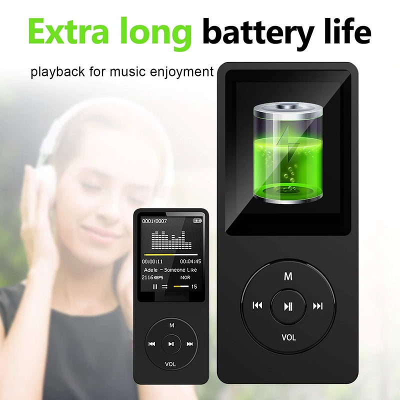 Compact Digital MP3 Player with Lossless Audio & FM Radio