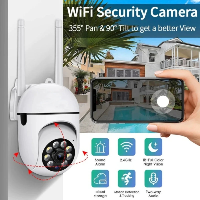 8MP PTZ Outdoor Security Camera with AI Tracking & Night Vision