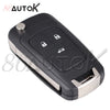 Replacement Car Key Shell Case for Buick, Chevrolet, and Opel