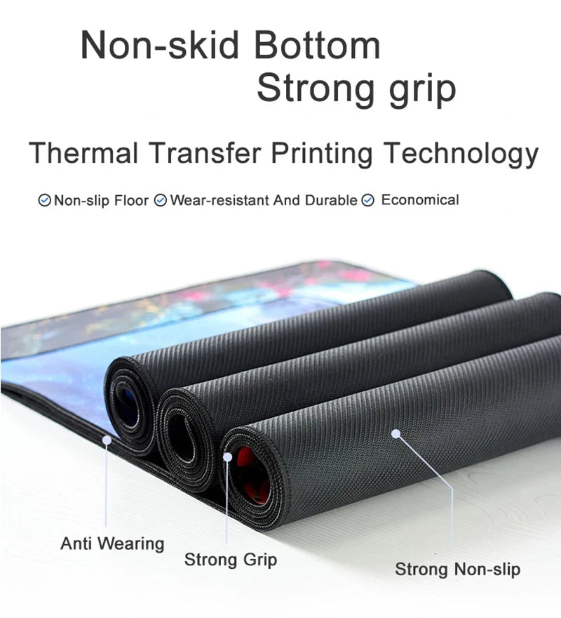 Rolls of black thermal transfer printing material showing anti-wear, strong grip, and non-slip features