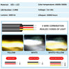Dual Color LED Spotlight with High/Low Beam for Motorcycles and Vehicles