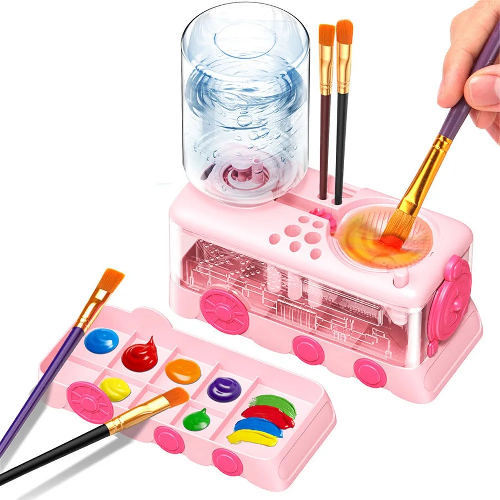 4-in-1 Paint Brush Cleaner and Holder with Palette