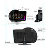 A black Smart Fortwo OBD2+GPS head-up display device shown with its components and bracket.