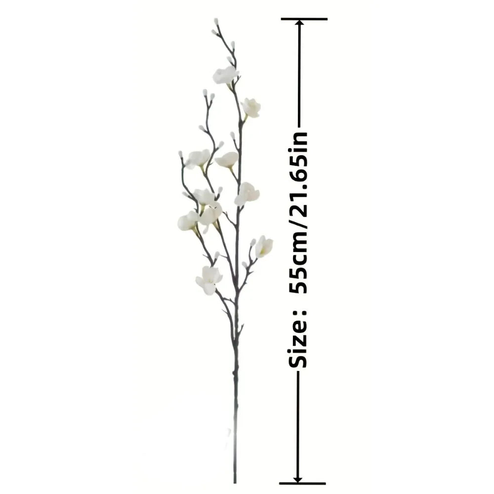 Artificial Plum Blossom Branches - Set of 5 for Elegant Home & Event Decor