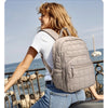 Quilted Casual Daypack with Padded Laptop Compartment