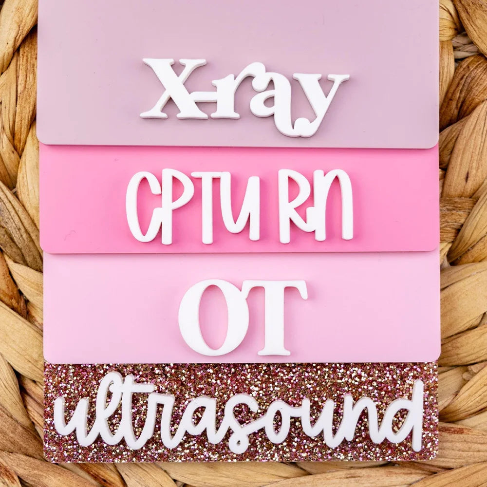 Personalized Acrylic Badge Holder with Custom Text