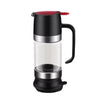 Clear Glass Honey Dispenser with Press-Top Lid