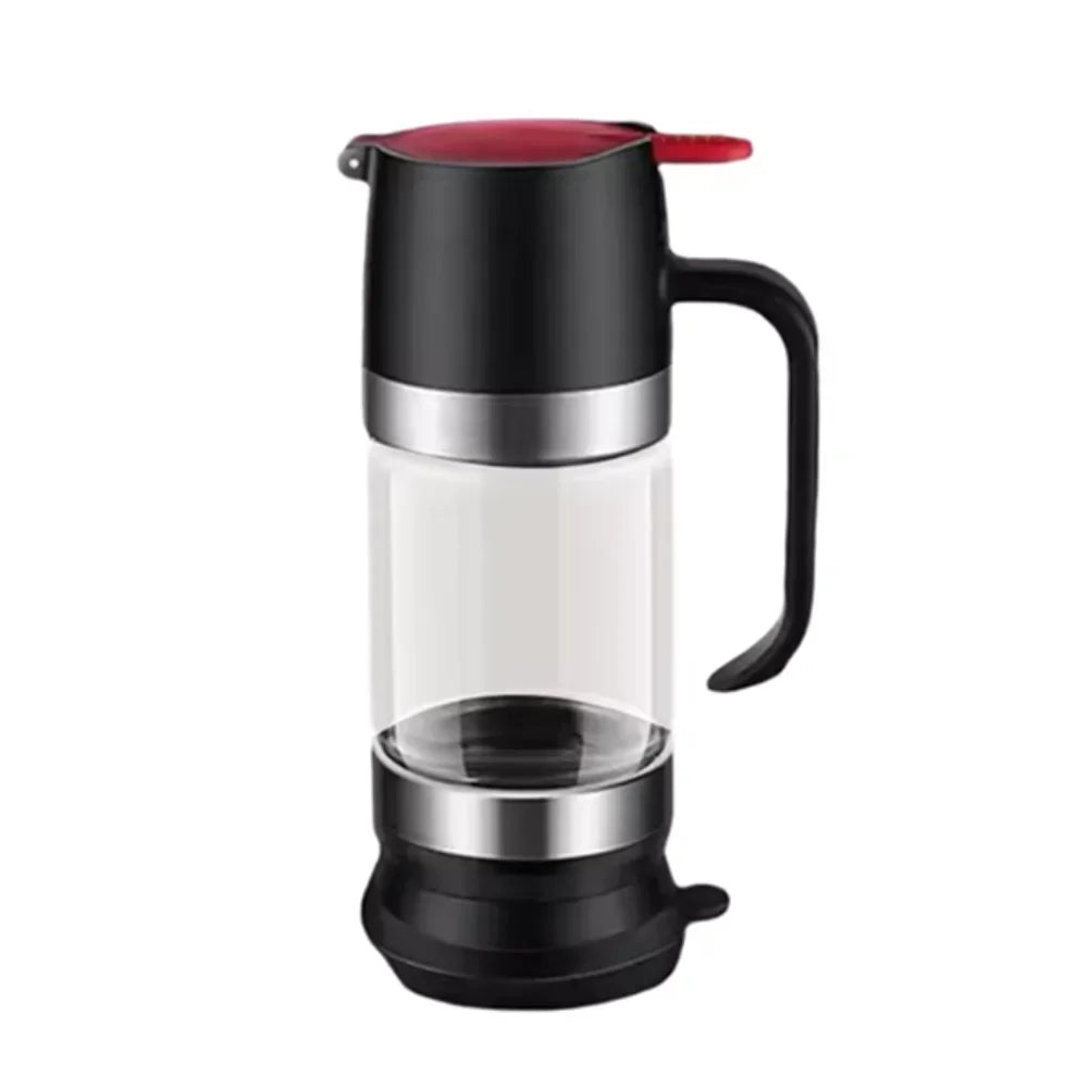 Clear Glass Honey Dispenser with Press-Top Lid