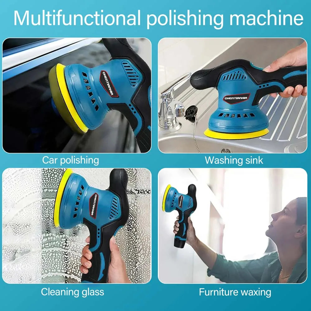 A set of multifunctional polishing machines used for car polishing, washing sinks, cleaning glass, and furniture waxing.