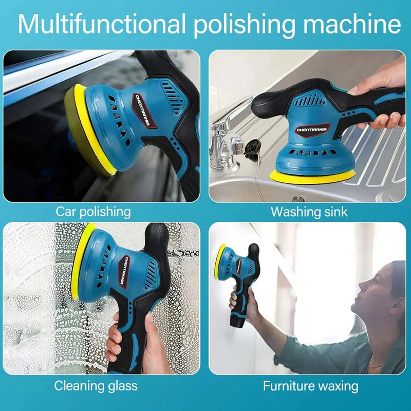 Cordless Electric Car Polisher & Buffer Kit with Dual Batteries