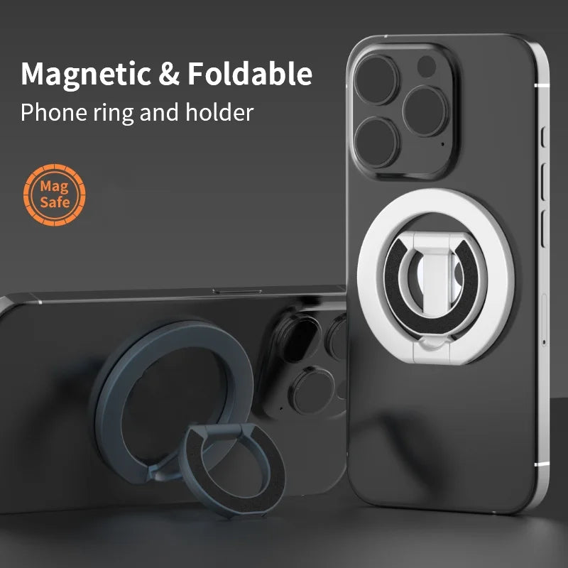 Double-Sided Magnetic Phone Ring Holder and Stand