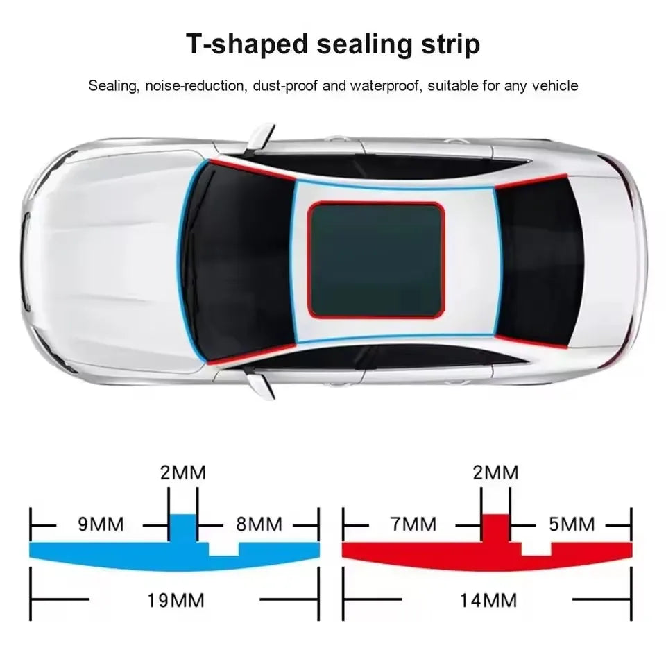 T-Shaped EPDM Rubber Weather Seal Strip for Car Doors and Windows