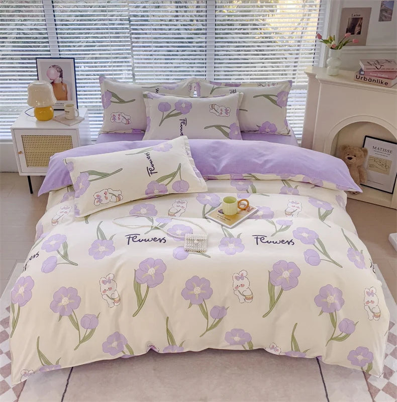 Brushed Polyester Duvet Cover with Matching Pillowcases