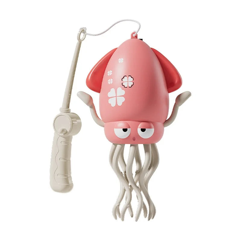 A pink interactive dancing octopus toy with tentacles and an obstacle avoidance mechanism.