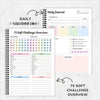 75 Day Hard Challenge Planner Notebook – A5 Hardcover Goal Tracker