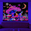 Glow-in-the-Dark Mushroom Forest Tapestry