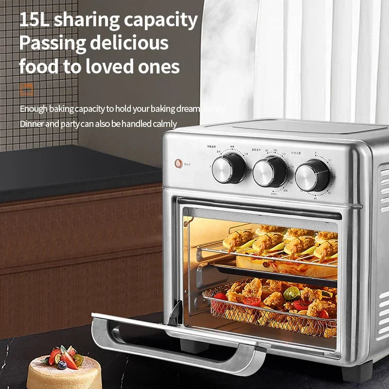 26L Large-Capacity Electric Air Fryer Oven with Viewing Window