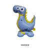A light blue foil balloon shaped like a dinosaur, suitable for jungle-themed parties.