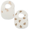 Soft Cotton Baby Bibs with Waterproof Backing – Set of 2