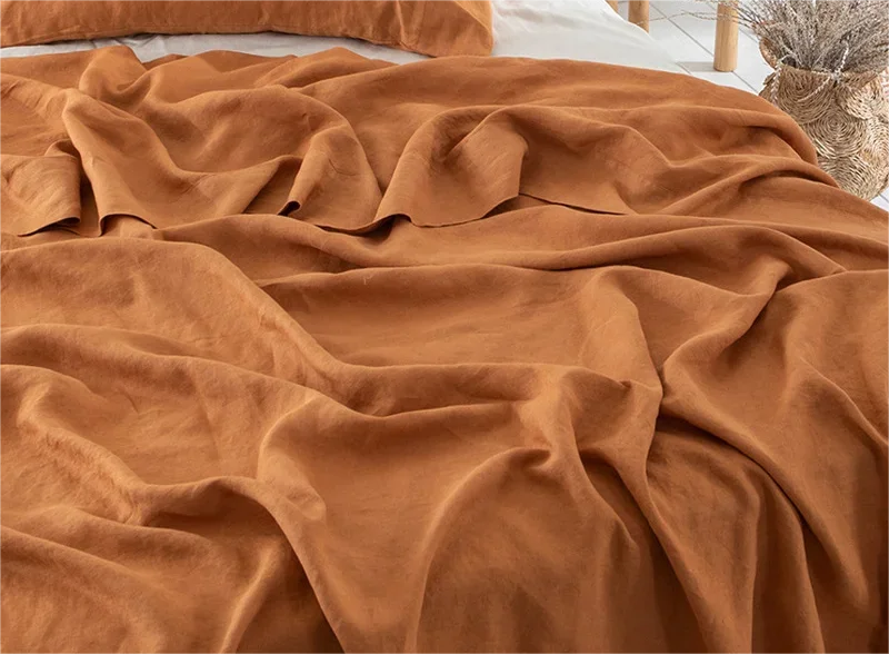 Stone Washed French Linen Flat Sheet – Breathable & Naturally Cool